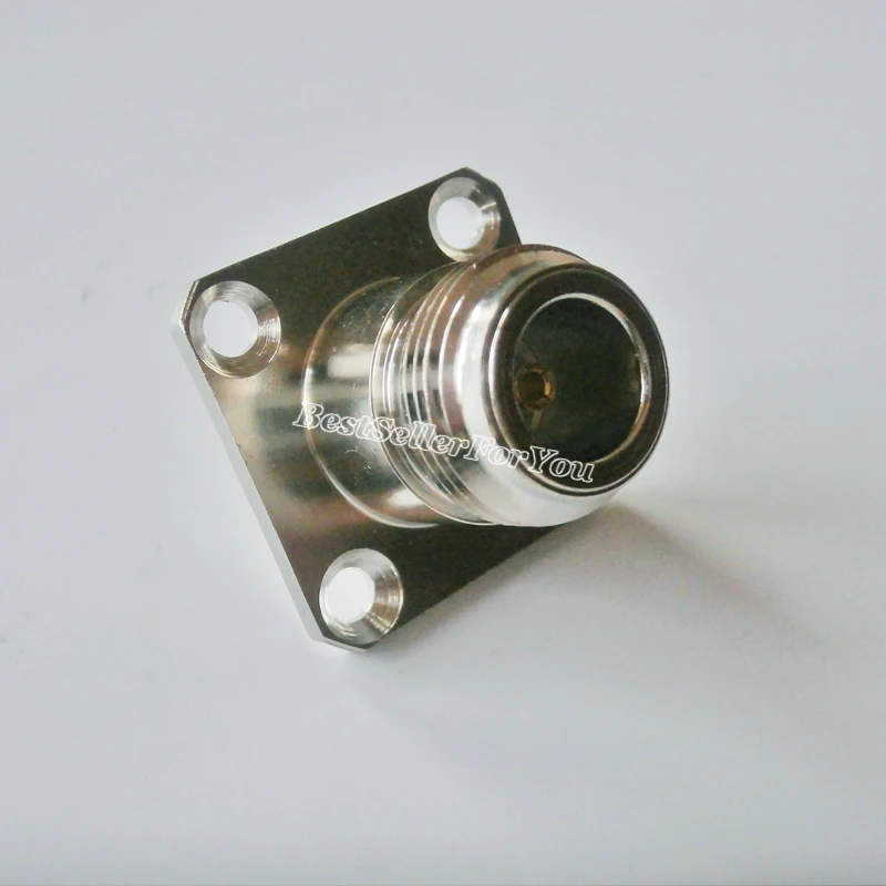 1Pcs N Female Jack To SMA Connector Female Jack Flange Mount RF Adapter Connector