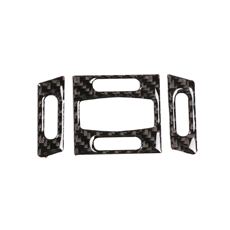 Car Styling Real Carbon Fiber Interior Center Control Air Condition Vent Frame Cover Trim For BMW 5 Series E60 E61 04-10