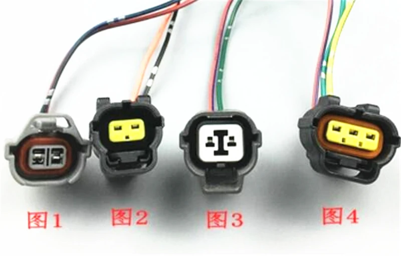 4pcs Solenoid valve plug Hydraulic pump harness plug for Excavator sk200 350-6e-8 series plug accessories