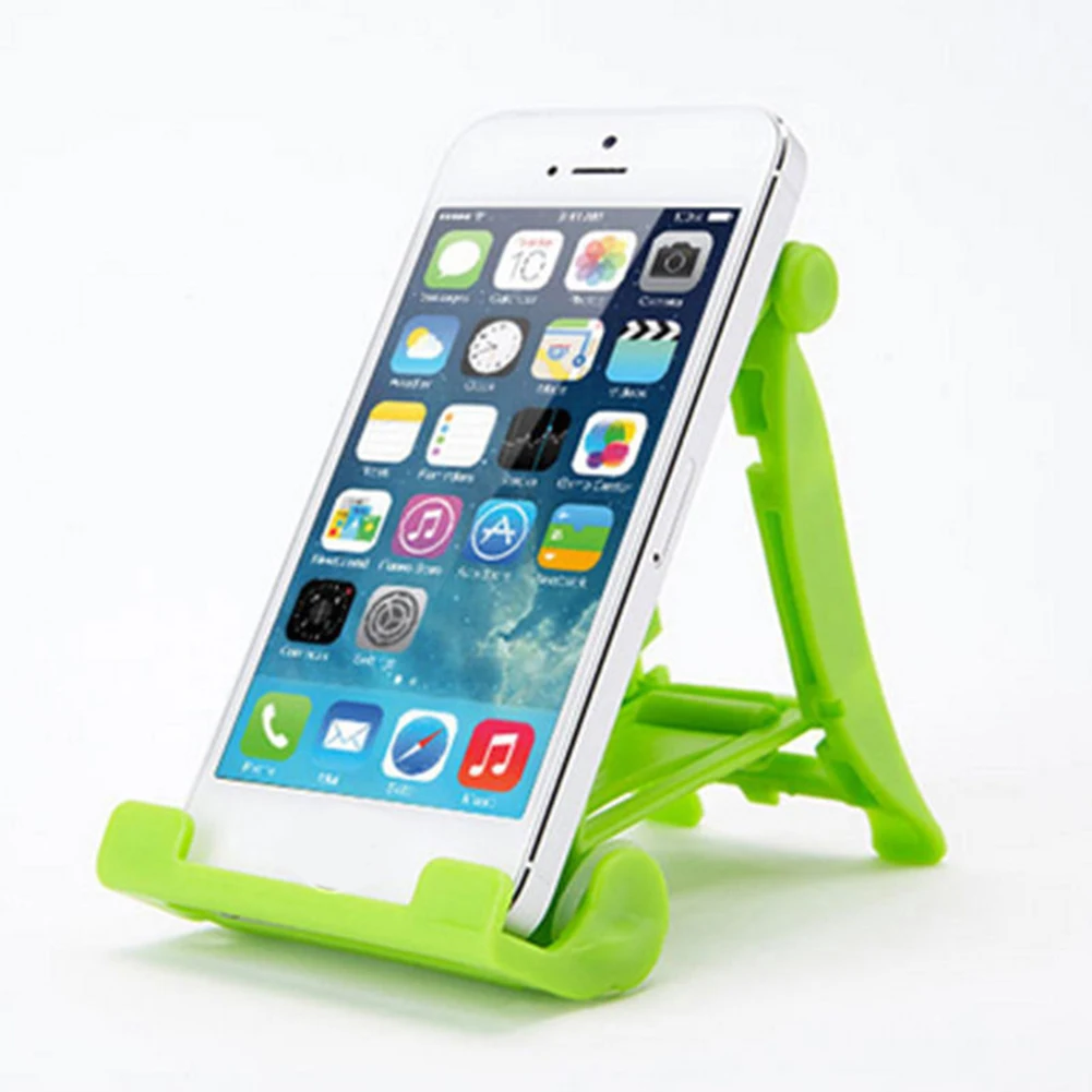 Universal Foldable Plastic Car Shape With Small Wheels Multi-Angle Adjustable Lazy Video Phone Holder For Android Ios Phones