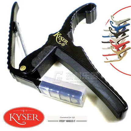 Kyser Quick Change Acuoustic Guitar Capo, made in USA Capotraste, 20 Colors Available