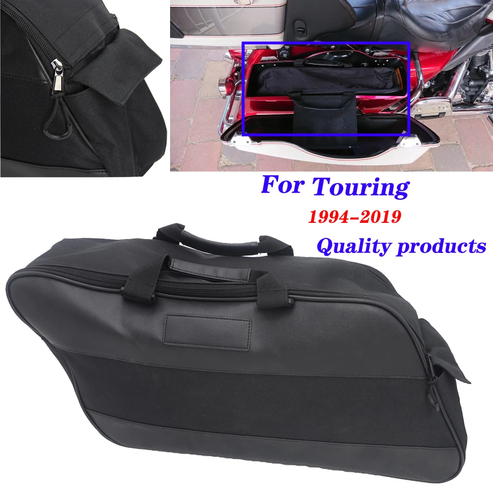 

Motorcycle Saddle Bag Luggage Rack Liner Saddlebag For Touring Road King Electra Street Glide Ultra Tour FLTR FLHX 93-18