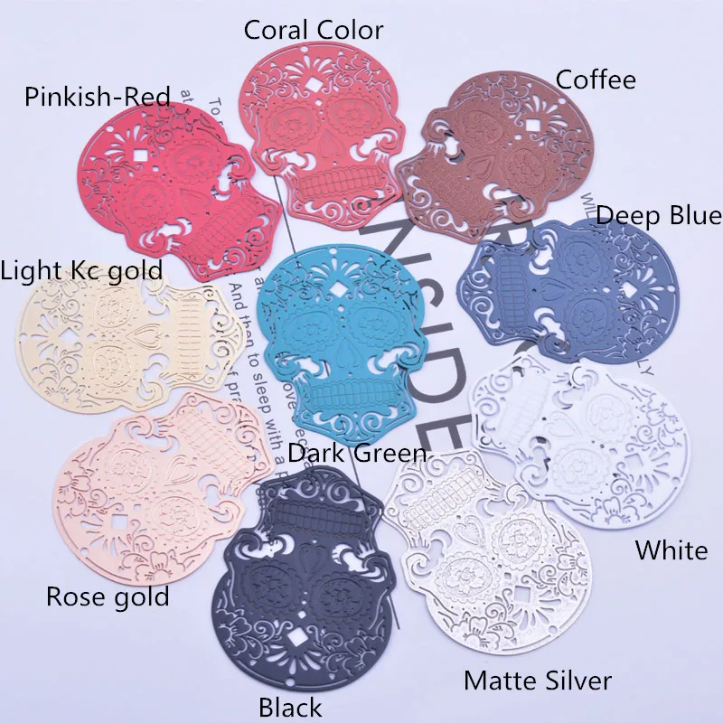 30 Stück AB6070 34*46mm Große Totenkopf-Anhänger Rosa-Korallen-Charm Schmuckzubehör für Ohrringe Halloween-Schmuckherstellung – Detail 3