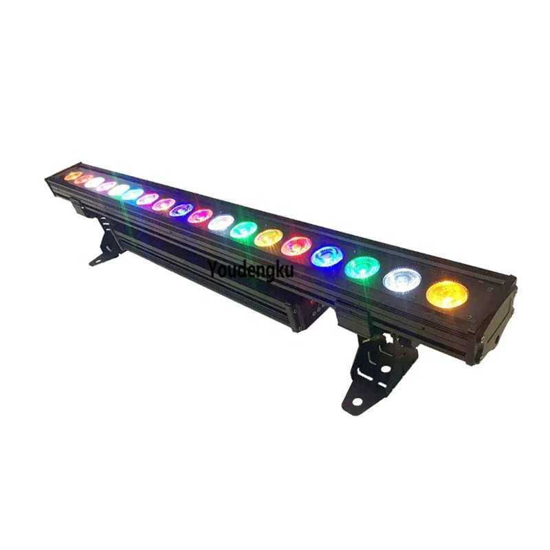 12 Buah 18X10 W 4 In 1 RGBW LED Wall Washer Bar Strip Lampu Dj Club Acara Pesta lampu Panggung Dinding Mesin Cuci Pixel LED Dot Lampu