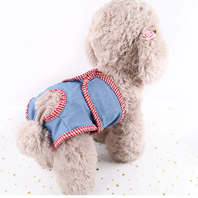 Drawstring Female Dog Diaper with Hollow Out Design Durable Reusable Adjustable Long Lasting Water Absorption for Dogs WWO66