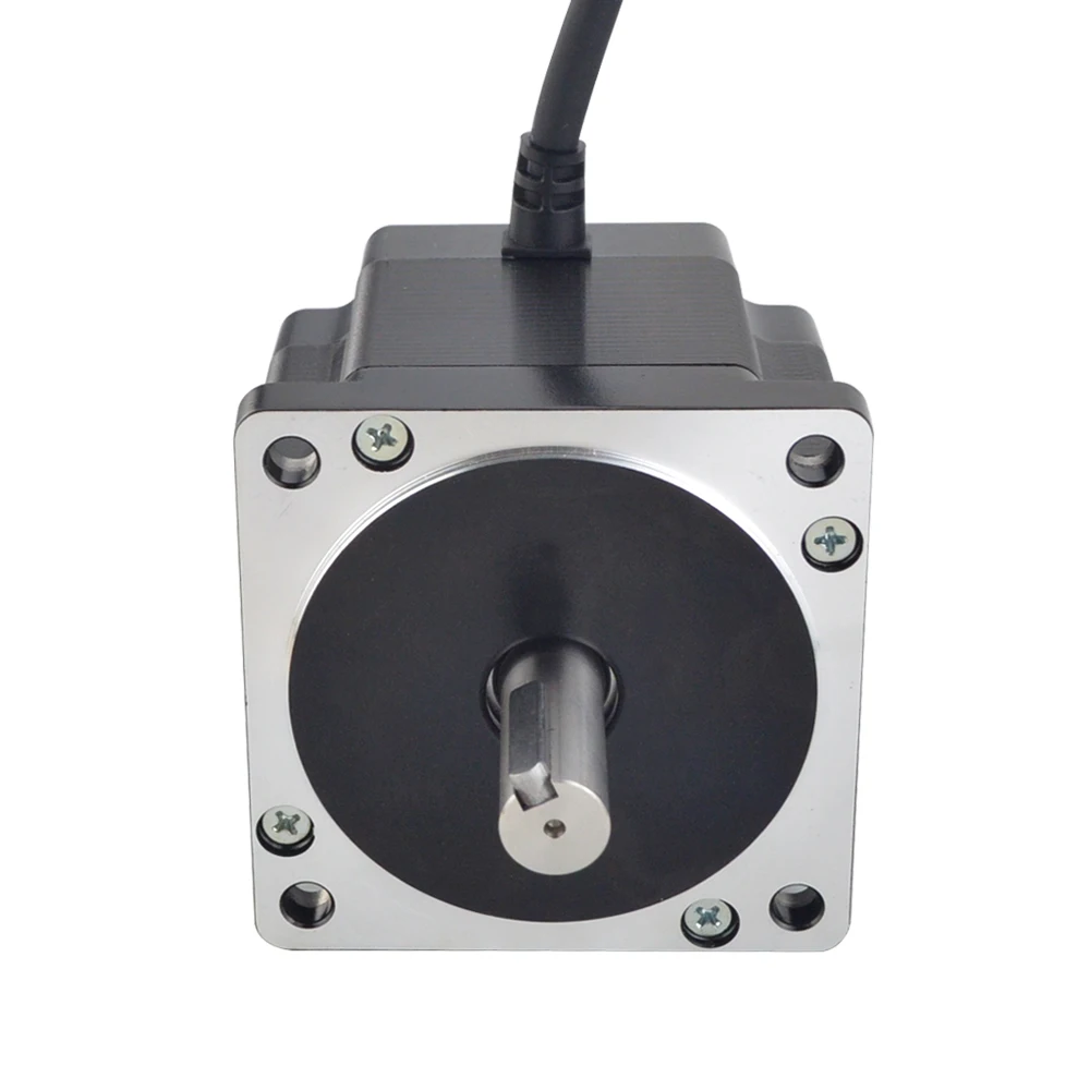 Imagem -04 - Stepperonline Nema 34 Stepper Motor 4.8nm 6a 4-lead 80 mm Stepping Motor 14 mm Eixo para Fresadora de Gravura Cnc