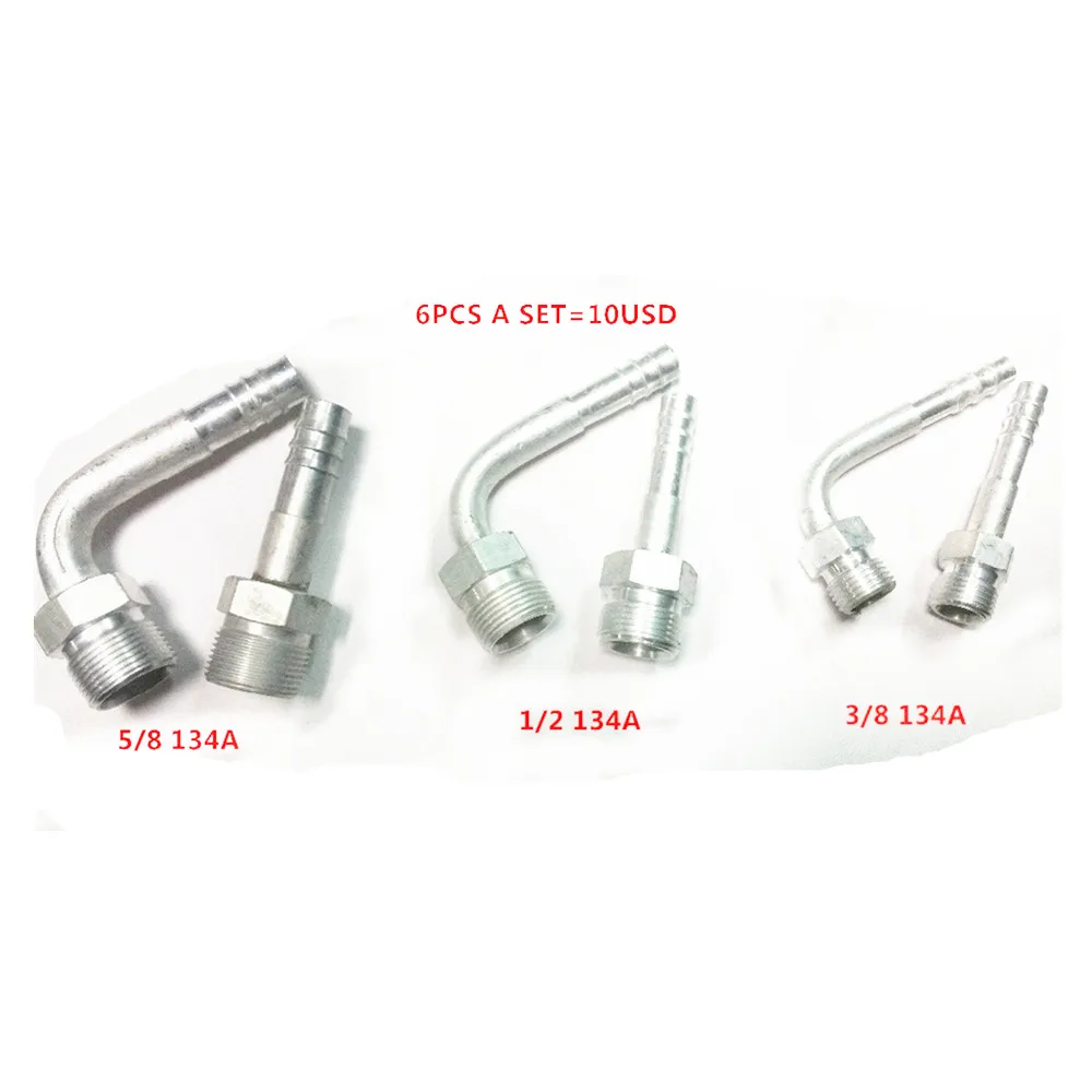 Junta de diente exterior, accesorio de aluminio R134 3/8 1/2 5/8, aire acondicionado, 6 uds. Por juego, envío gratis