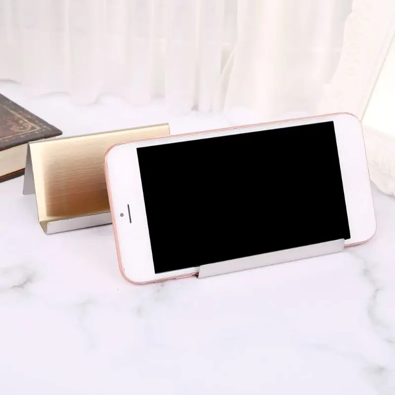 Edelstahl Business Name Karte Halter Display Stand Rack Desktop-Organizer L29K (Rose Gold)