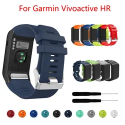 Colorido de silicona suave correa de repuesto para Garmin vivoactive HR deporte pulsera para Garmin vivoactive HR reloj inteligente banda