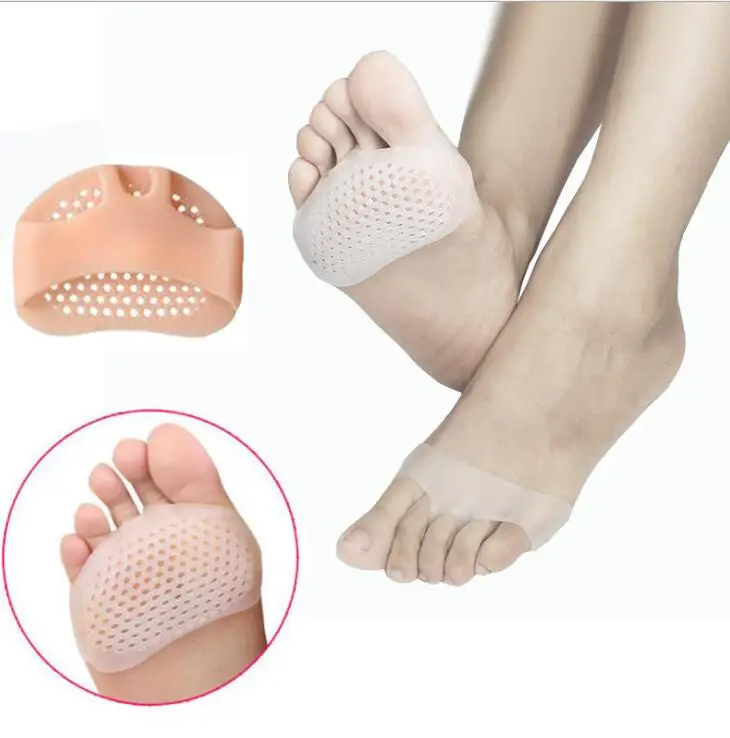 

1 Pair silicone socks Insoles Forefoot Pads Women High Heel Foot Blister Care Toes Insert Pad Pain Relief Silicone Insole