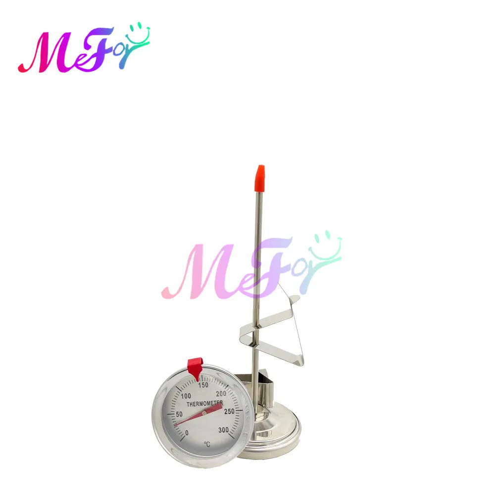 0℃～300℃ 150MM 300MM Stainless Steel Probe Type Home Kitchen Oil Thermometers Food Meat Water Thermometer with Bracket Outdoor