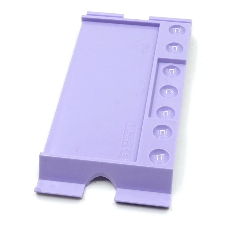 

1pc Dental Material Mixing Stand 7 Slot Plastic Palette Watering Purple Mixing Plate Stain Powder Mixing Tools for Dentist Lab