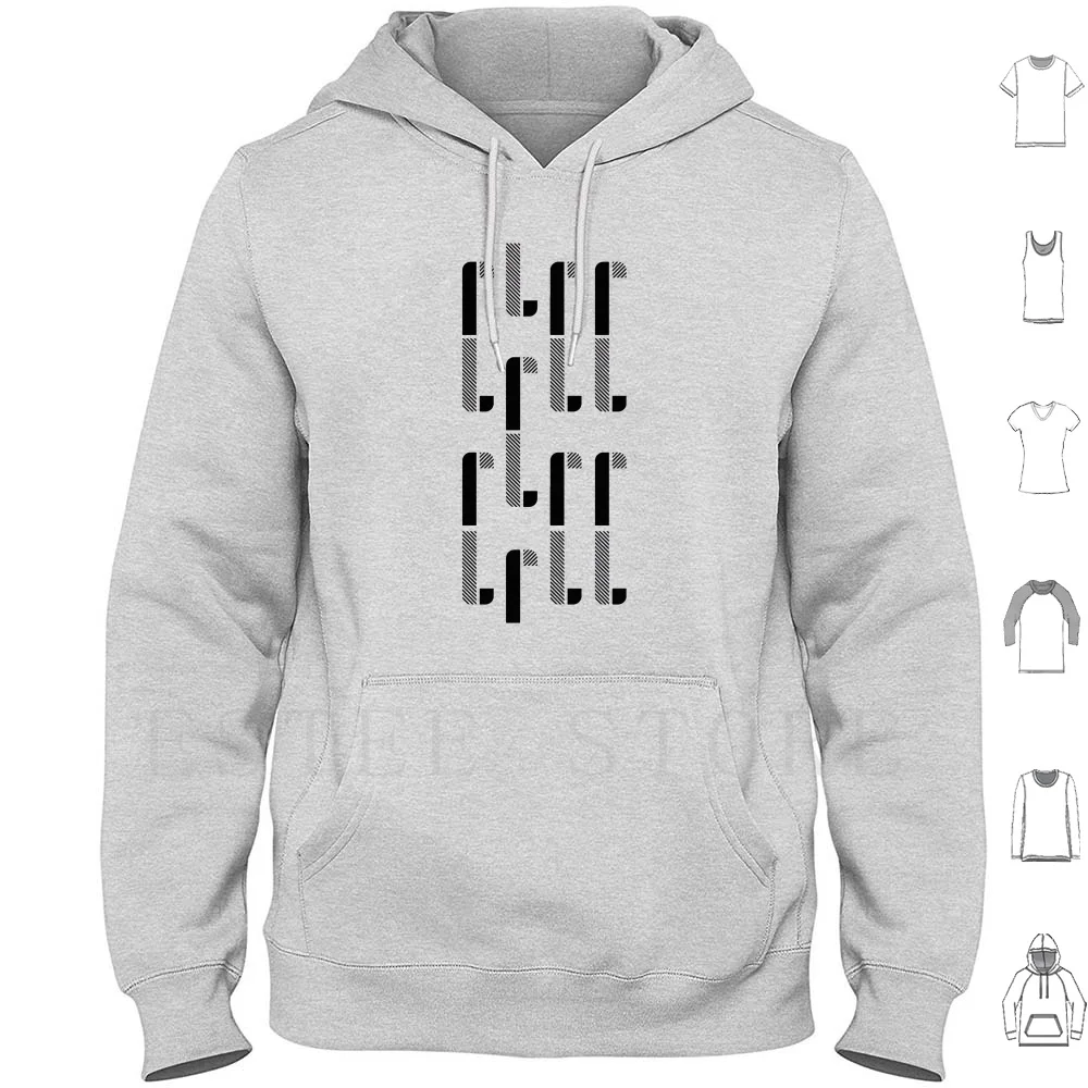 Paradiddle Shapes 02 ( Rlrrlrll ) Hoodie Long Sleeve Drum Drums Stroke Roll Drumroll Rudiments Marching Band Corps Snare