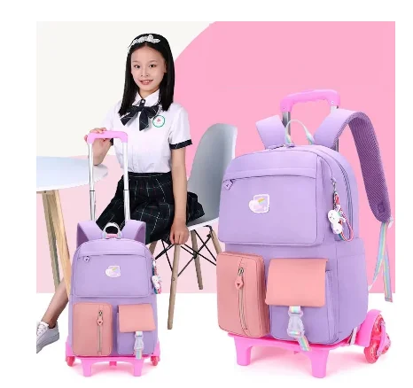 kids School trolley bag for girls School Rolling backpack Bags school wheeled backpack for girls school bag wheels for girls