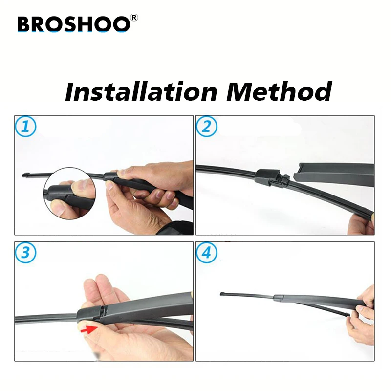 Braço traseiro do limpador do pára-brisas da lâmina de limpador do carro de broshoo para volkswagen caddy hatchback (2007-) 405mm, estilo do automóvel do pára-brisa