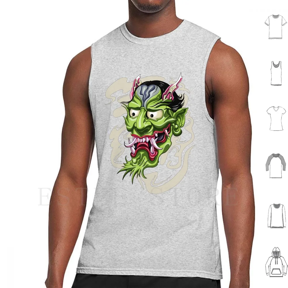 Oni Tank Tops Vest Sleeveless Oni Demon Devil Fantasy