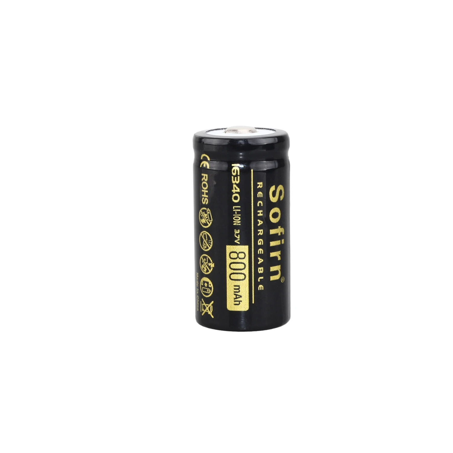 Sofirn 3.7V 16340 800mah recargable de alta descarga para linterna LED Sofirn SC21 HS10