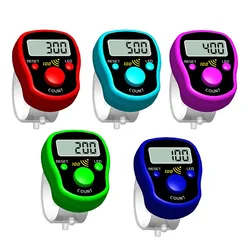 Random Color Finger Counter Digital LED Electronic Handheld Tally Counter Clicker Finger Ring Golf Digit Stitch Marker 1pcs