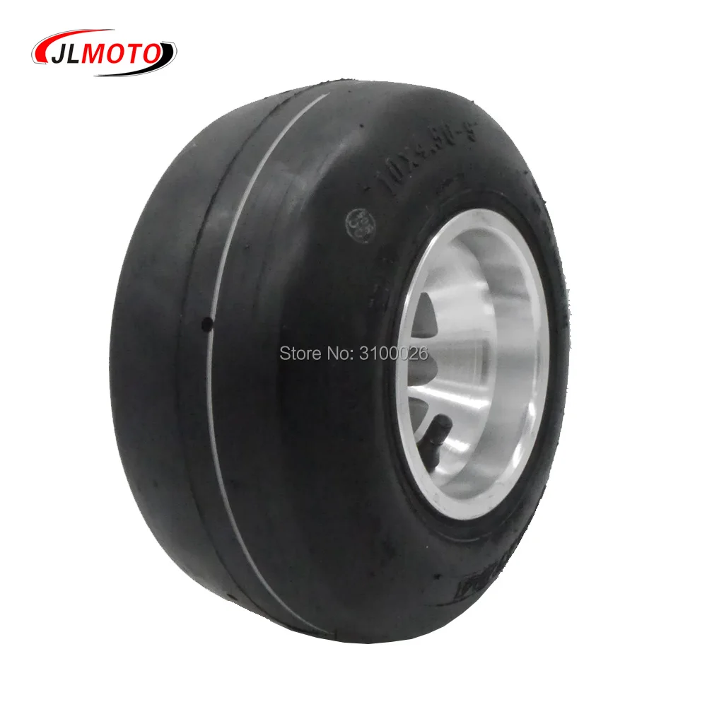 

10x4.50-5 5 Inch Racing Wheel Tire with Alloy Aluminium Rim Fit For 168 Go Kart Buggy Front DIY ATV Quad Scooter Bike Parts