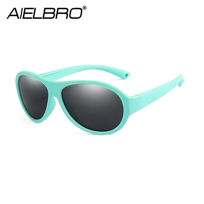 

AIELBRO Children Sunglasses TR90 Boys Girls Polarized Cycling Goggle Silicone Safety Glasses Baby UV400 Cycling Eyewear