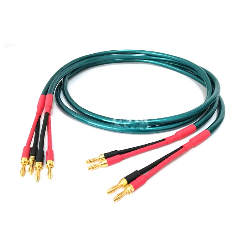 One Pair Hi-End Ortofon Speaker Cable  copper audio speaker cable Hifi AMP CD player audio Speaker Interconnect Cable