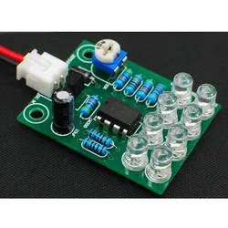 DIY Flash Light Kit/8 LEDs /Blue/Soldering Practice Board PCB Electronic Circuit Training Suite