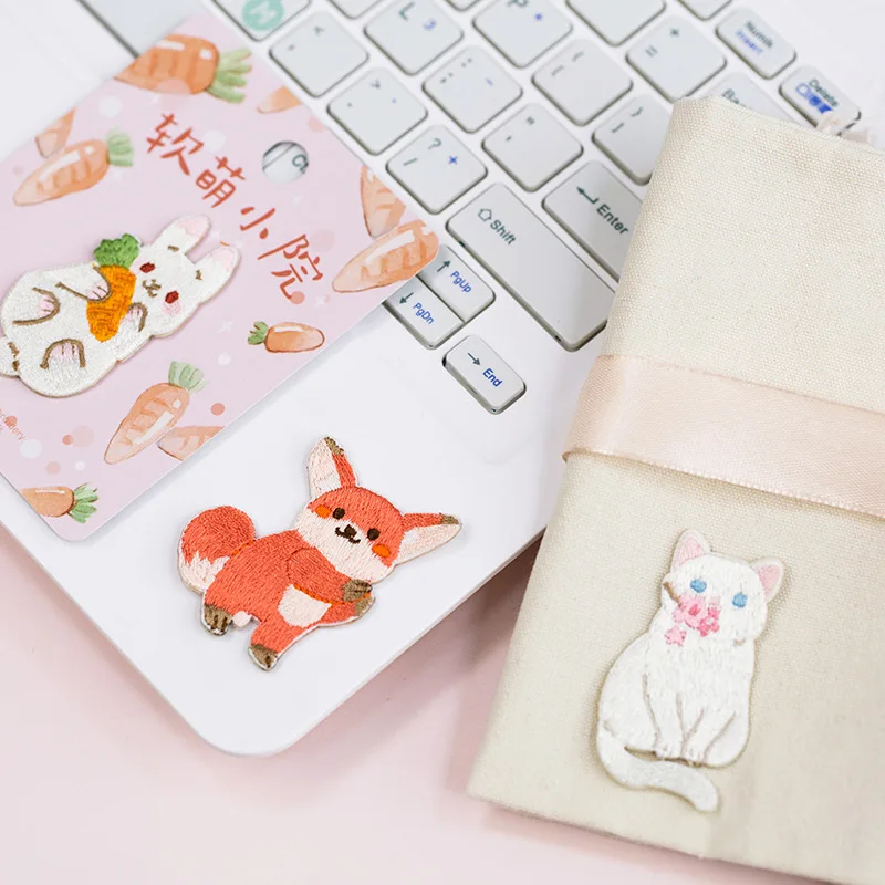 Embroidery Stickers Patches Naszywki  Cute Small Courtyard Series DIYClothing Storage Bag Hand Book Decorative Cloth Parches Sew