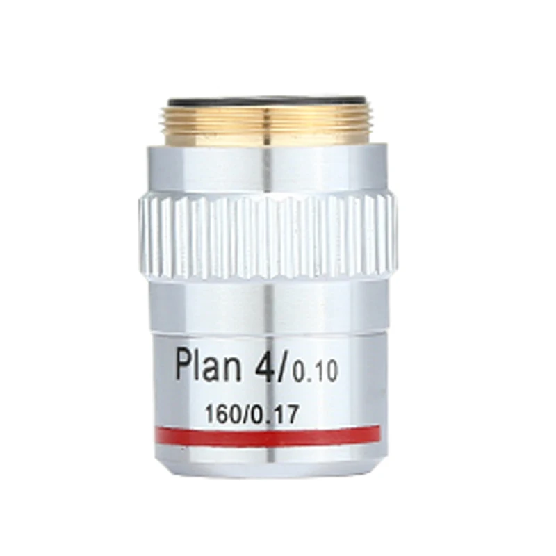 Microscope Plan Achromatic Objective Lens RMS Thread 4X,10X,20X,40X,100X DIN-standard Biological Microscope Objectives Lens