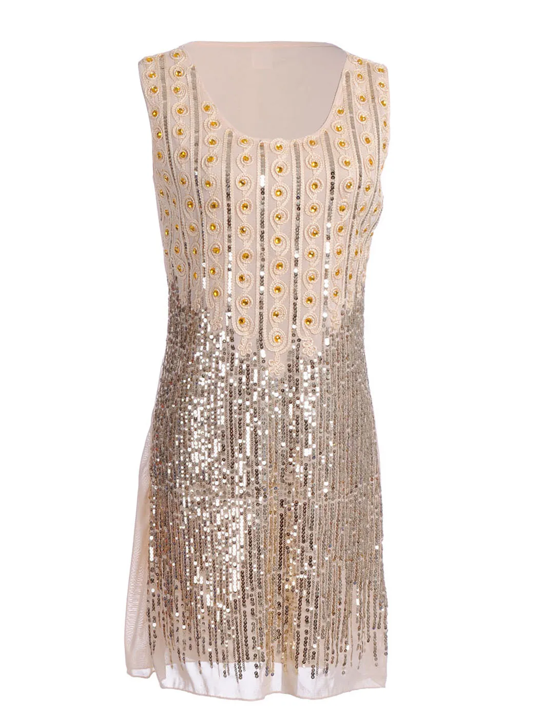 Fashion Womens Glamazon Rhinestone and Sequin Embellished Shift Party Dress Sleeveless Women Clothes