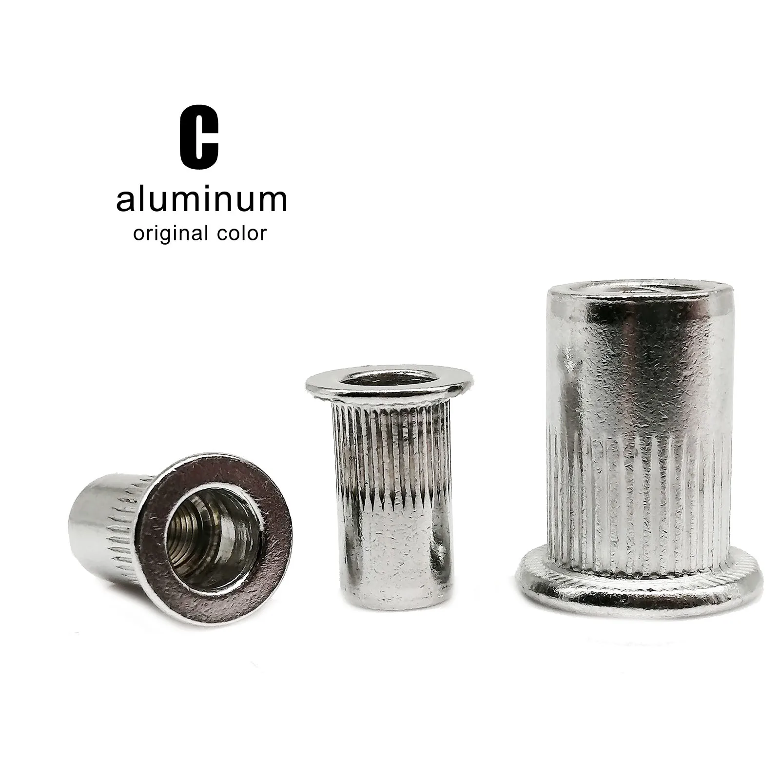 20/100pcs M3 M4 M5 M6 M8 M10 M12 304 Stainless Steel Carbon Steel Aluminum Flat Countersunk Head Rivet Nut Insert Rivnut Nutsert