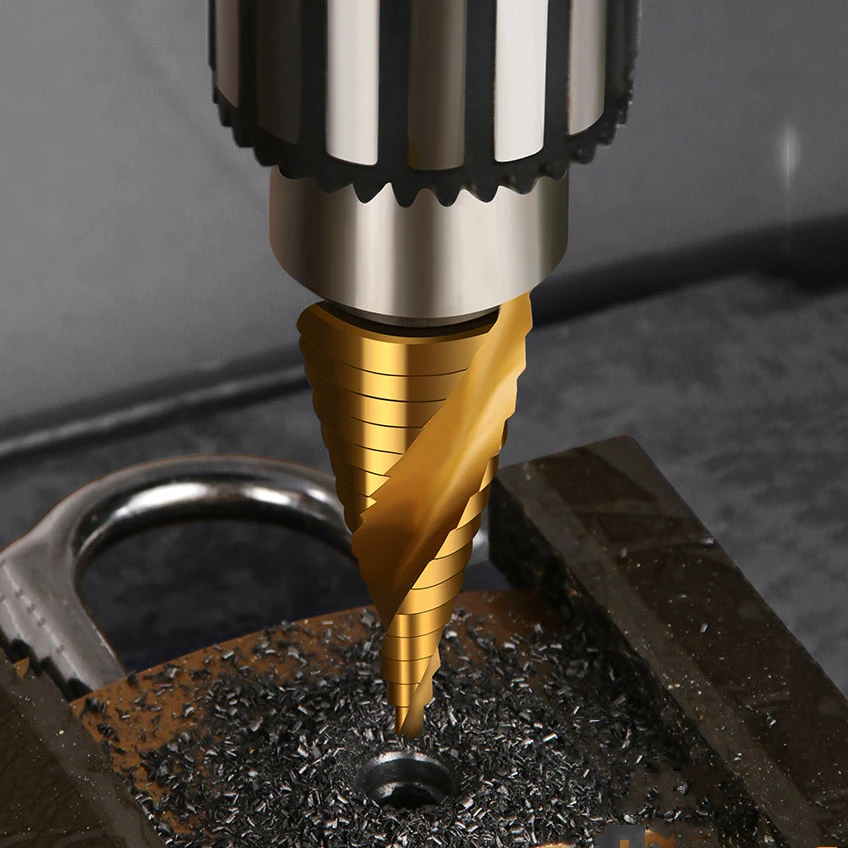 เจดีย์เจาะ Universal Punching ความเร็วสูงสแตนเลสเยอรมันโคบอลต์ที่มีไม้ Metaworking Hole เปิด