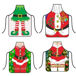 3D Christmas Clown Funny Apron Women Aprons Dinner Party Cooking Apron Adult Cozinha Tablier Cuisine Pinafore WQ303