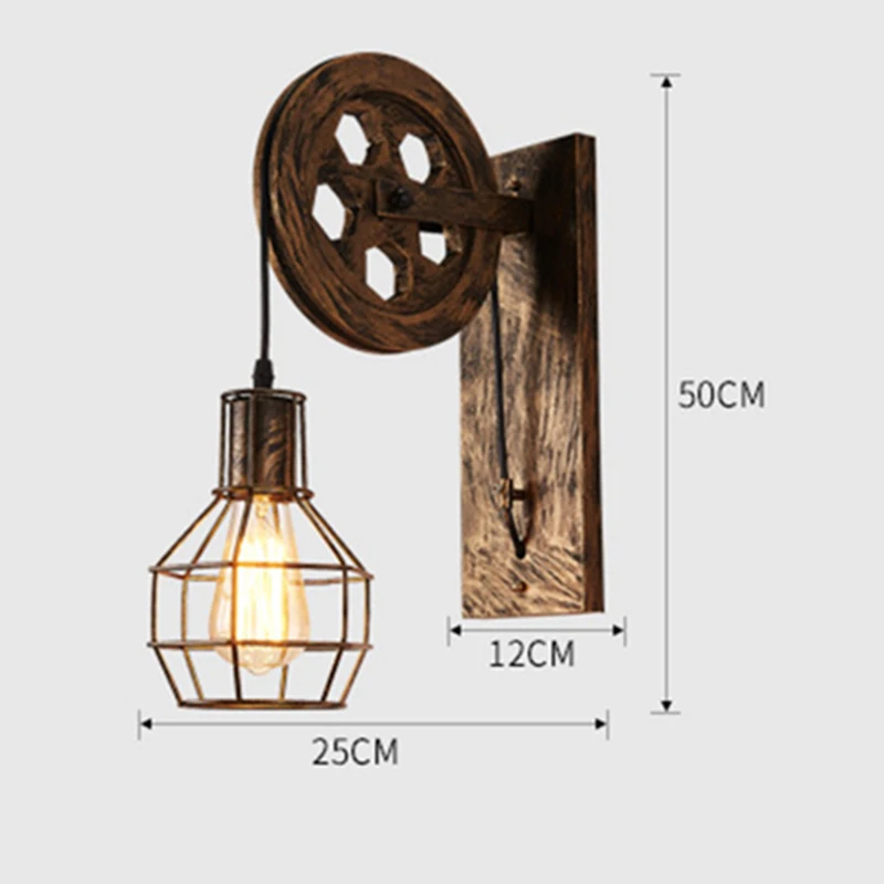 Retro wall lamp retro Led Edison bulb wall lamp attic restaurant lamp with lamp industrial home decoration lighting