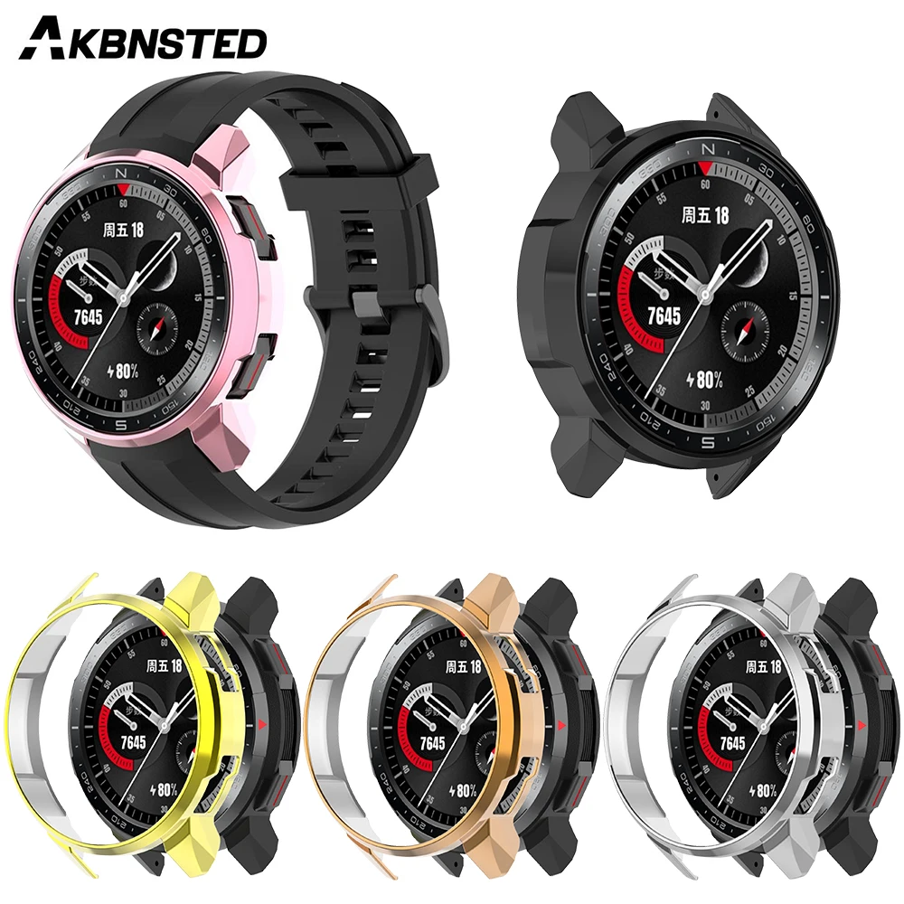 AKBNSTED TPU Plating Silicone Protective Case For Huawei Honor GS Pro Smart Watch Accessories For Huawei Honor GS Pro Watch Case