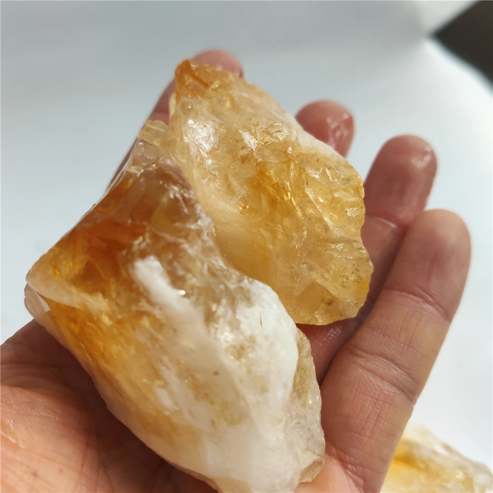 Decor Stone Natural Raw Citrine Healing Crystals Citrine Rough Stone Mineral Specimen Collection Home Decoration and DIY Gifts