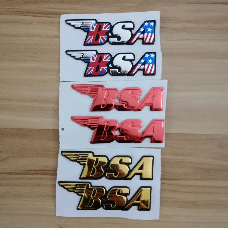 Motorfiets Embleem Badge Decal 3d Tank Wiel Logo Sticker Voor Bsa