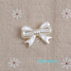 Beige Color Bowknot Charms 28MM Lovely Bow ABS Beads For Bracelet Making Departments ABS Pendants Jewelry Making Accessory