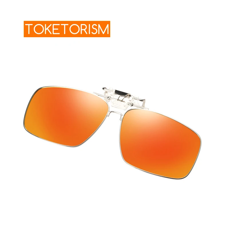 

Toketorism Rectangle Clip On Sunglasses Polarized Flip Up Sun Glasses Lens Uv400 Clip On Glasses