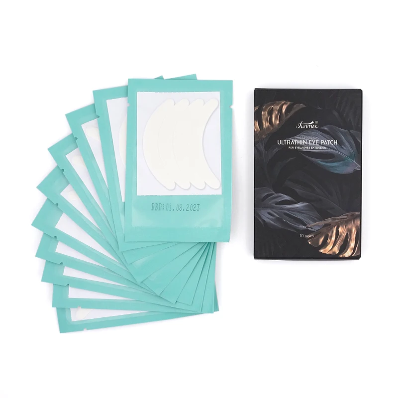 Funmix Mới 10 Viên/Hộp Mỏng Mắt Miếng Lót Cho Cây Nối Mi Lông Mi Miếng Dán Đầu Ghép Mắt Miếng Dán Bọc Đựng Mỹ Phẩm dụng Cụ