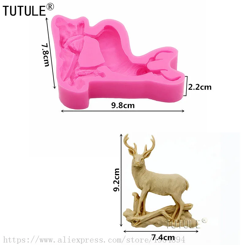 Male deer silicone mold,Deer Clay Mold,Soap mould,Cake,Candy, Animal,Jewelry,Farm,Cake Decorating Tools Chocolate Gumpaste Mold