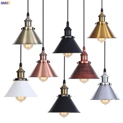 IWHD Loft Decor Industrial Pendant Lamp Bedroom Dinning Living Room Edison Retro Vintage Hanging Light Lamparas Colgantes LED