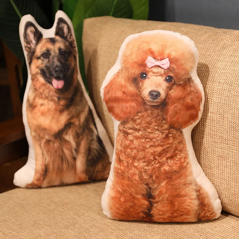 Animais de pelúcia lifelike travesseiro brinquedos recheados almofada para o sofá kawaii decoração da casa brinquedos para a menina gatos cão travesseiro reallife brinquedo