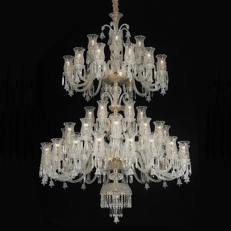 

Modern LED Chandelier Living Room Minimalist Restaurant Lamps Creative Bedroom Light Luxury Candle Glass Crystals For Chandelier