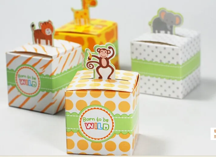 100Pcs/lot Adorable Baby on Board! Sailboat Baby Favor Boxes For baby birthday Gift and baby shower favors and baby candy box