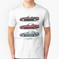 Classic T Shirt Cotton 6XL Automotivearts Carposters Rauhweltbegriff Coupe Cabrio Roadster Old Car Turbo Adventure R129