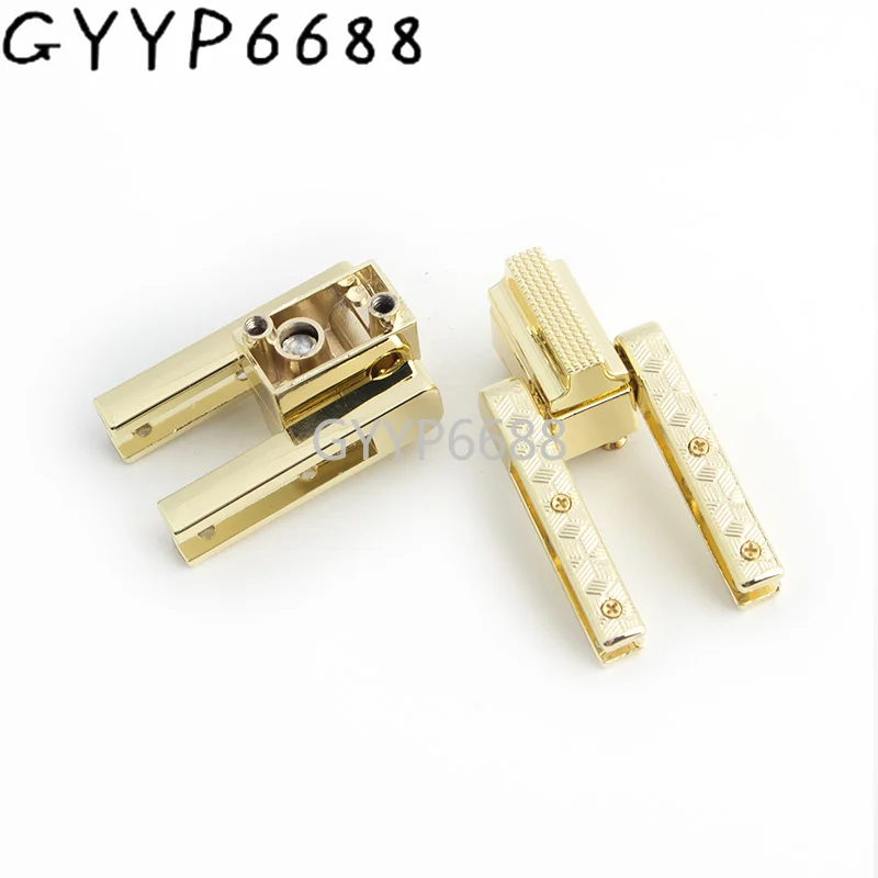 5-20sets 25*50mm Lock Bag Decorative Clasps Closure Diy Hardware Accessory Light gold Purse lock