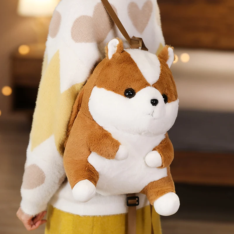 Plüsch Tiere Rucksäcke Kinder Gefüllte Rucksack Hund Schwein Shiba Inu Plüsch Schule Tasche