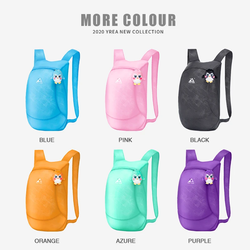 PLAYKING Lightweight Nylon Foldable Backpack Waterproof Mini Travel Backpack Women small Bag Folding shopping school bag