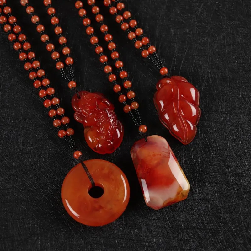 New national wind retro beaded imitation wax resin jewelry sweater chain accessories pendant long necklace