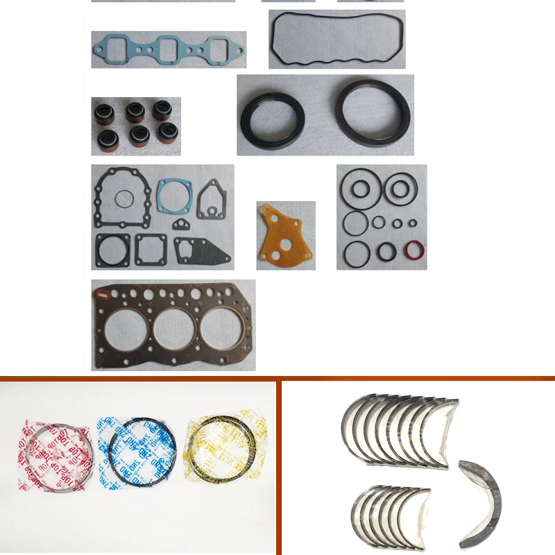 

engine complete overhaul full gasket set kit main crankshaft connecting bearing piston ring for Yanmar engine : 3TNC78